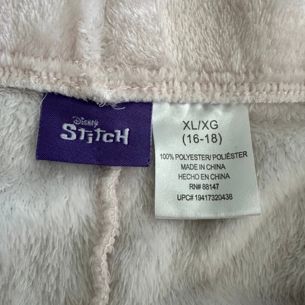 Disney Stitch Women's Pink Blue Pajama Shorts Plush XL Ohana Sleepwear Cozy - Picture 2 of 6